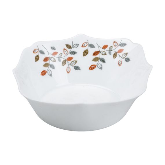 Столовый сервиз фарфоровых квадратных тарелок на 6 персон 24 предмета белый HP23405 | Зображення 4