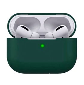 Силіконовий чохол для навушників pods PRO (Темно-зелений)