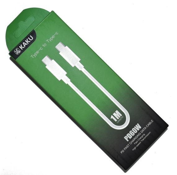 Кабель Kaku KSC-302 Type-C to Type-C 1m PD 60W - White | Зображення 2