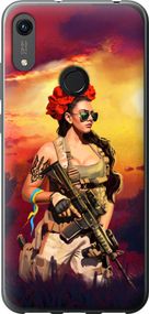 Чехол на Huawei Honor 8A Украинка с оружием "5316u-1635-17620"