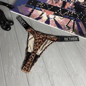 Жіночі стрінги Victoria's Secret зі стразами, трусики Вікторія Сікрет стрінги