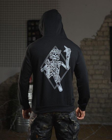 Худи  maklin череп черный НП4946
