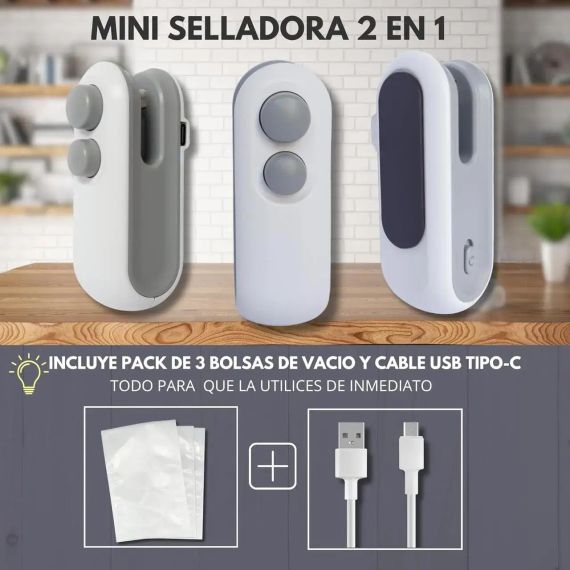 Универсальный мини-вакууматор пластиковых пакетов для консервирования продуктов питания | Зображення 6