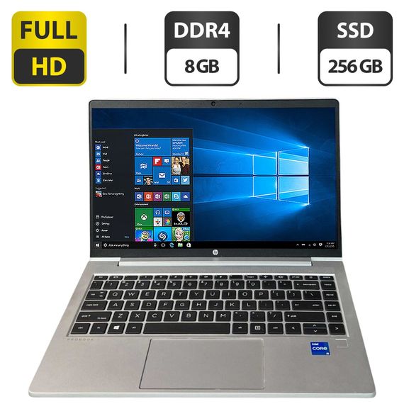 Ультрабук HP ProBook 440 G8 / 14" (1920x1080) IPS / Intel Core i5-1135G7 (4 (8) ядра по 4.2 GHz) / 8 GB DDR4 / 256 GB SSD / Intel Iris Xe Graphics / WebCam б/у