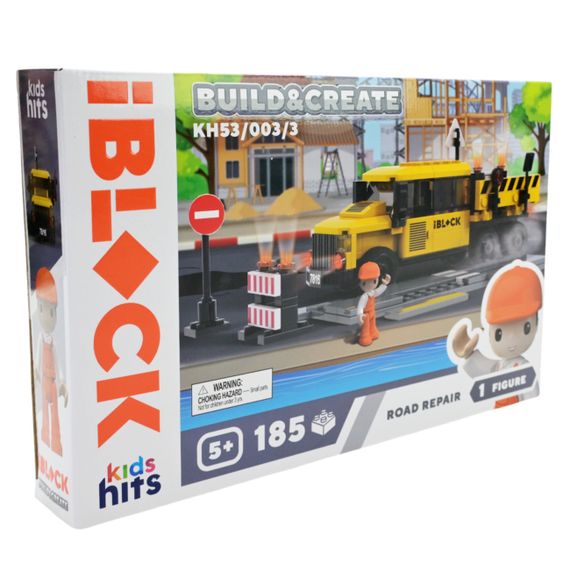 Конструктор "Ремонт дороги" KH53/003/3 Build & create Mini construction site IBLOCK, 185 деталей, в коробці (6903398896962) | Зображення 2