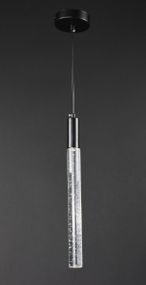 Люстра світлодіодна підвісна LED світильник для квартири на стелю лед 27644 Чорний 45-180х10х10 см.