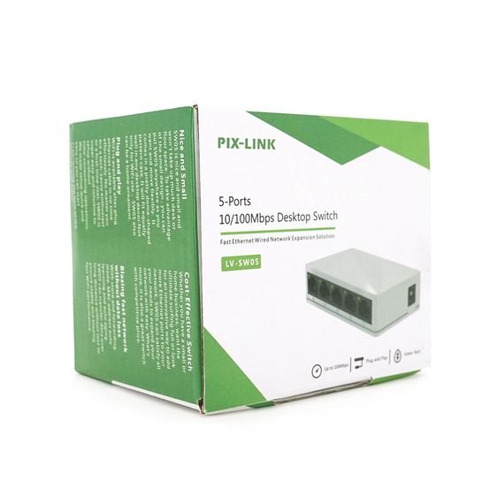 Комутатор PIX-LINK LV-SW05 5 портів Ethernet 10/100 Мбіт/сек, BOX Q100 | Зображення 2