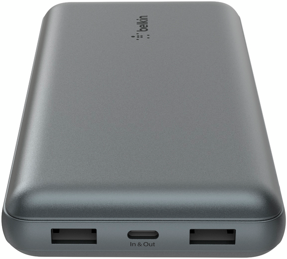 Акумулятор портативний Belkin літій-іонний Power Bank 20000мА·год, 15Вт, 2хUSB-A/USB-C, cірий (BPB012BTGY) | Зображення 8
