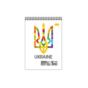 Блокнот "Герб Украины" А6 АП-1907-6, 40 листов, пружина сверху