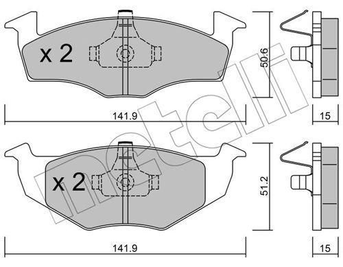 Колодки гальмівні передні Seat Cordoba Ibiza II 93-02 VW Golf III 91-99 Polo 95-02 22-0206-2 | Зображення 1