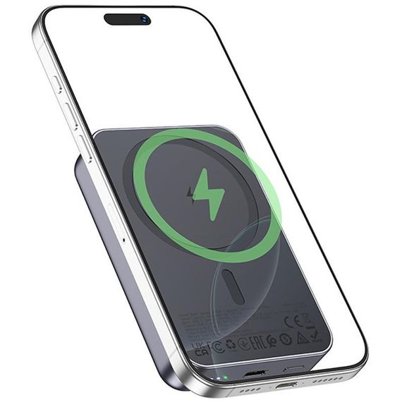 Портативний ЗП Power Bank Hoco J160A Original PD20W з БЗП 10000 mAh Metal gray | Зображення 2