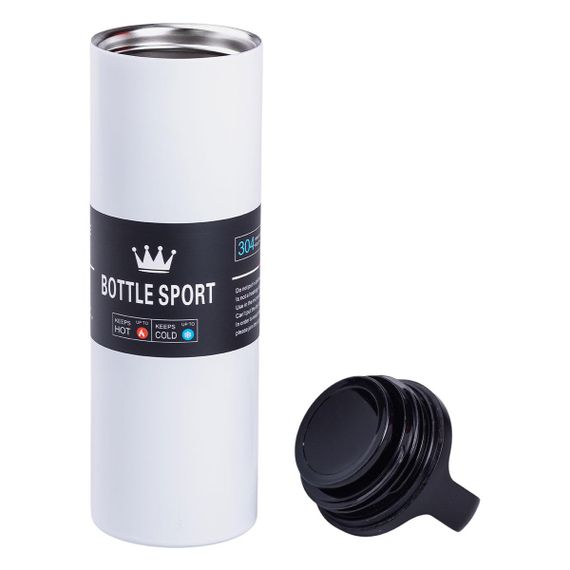 Термос металлический 500 мл Bottle Sport с вакуумной изоляцией белый HPGM5009W | Зображення 1