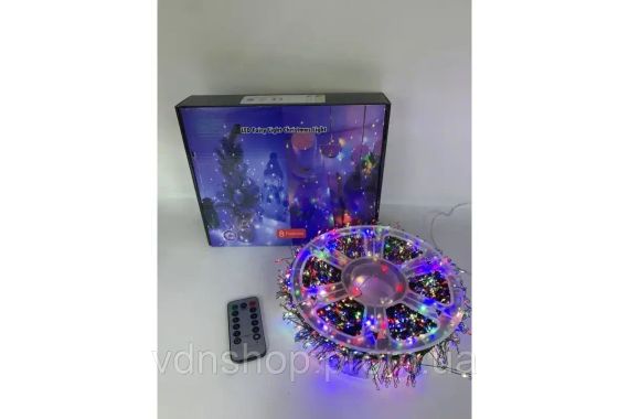 Гирлянда Роса на катушке фейерверк - мишура от USB, 50м, 1500LED + пульт Мультик | Зображення 1