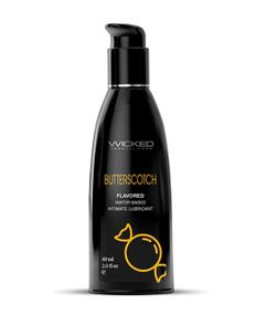 Лубрикант оральний зі смаком ірисок Wicked Butterscotch на водній основі, 60 мл Sex Aura