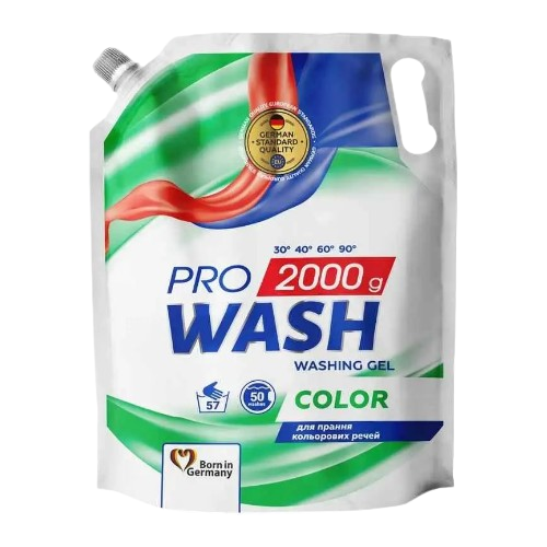 Гель для прання 2л (дой-пак) для кольор.речей Color ProWash 2К