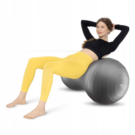 М'яч для фітнесу (арахіс) 4FIZJO Air Ball Peanut 45 x 90 см Anti-Burst Grey (P-5905973407175) | Зображення 8