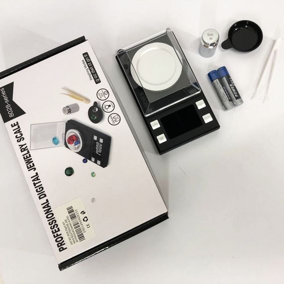 Ваги ювелірні високоточні до 50г, 0.001г точність, 8028, Компактні електронні ваги для ювелірів