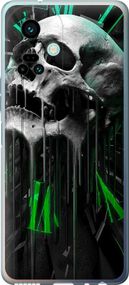 Чехол на Tecno Camon 19 Pro (CI8n) Череп-часы "4100u-2766-17620"