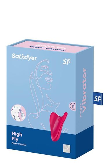 Вібратор ергономічної форми на палець Satisfyer High Fly червоний Sex Aura | Зображення 5