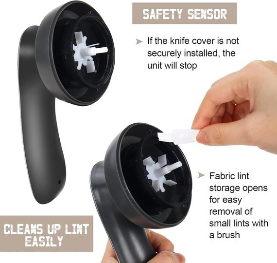 Электрический ремувер катышков GUBOOM, перезаряжаемый триммер для ткани с LED-дисплеем, для одежды и мебели | Зображення 3