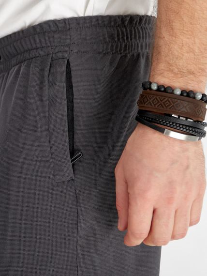 Мужские классические шорты с карманами на молнии больших размеров и батал DE1107 цвет темно-серый, размер 56 | Зображення 4