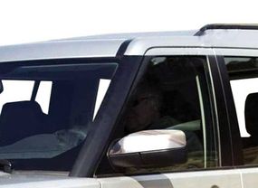 Накладки на дзеркала (2 шт, нерж.) Carmos - Турецька сталь для Land Rover Discovery II 1998-2004 рр