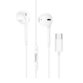 Наушники HOCO M101 Crystal joy Type-C wire-controlled digital earphones with microphone White