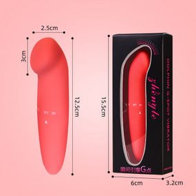 Мини-вибратор SEXUAL LOVE для стимлуяции клитора со скошенной коралловый головкой Sex Aura