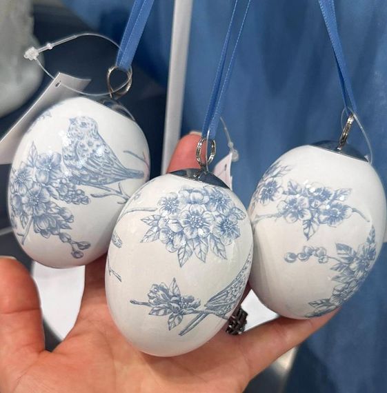 Декоративні великодні підвіски "Птахи" 12 підвісок 7.5см, полістоун | Зображення 2