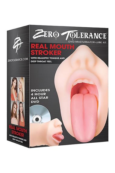 Мастурбатор рот Zero Tolerance з язиком, 16.5 см Sex Aura | Зображення 8