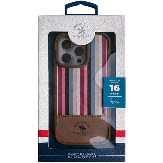 Шкіряний чохол Polo Santa Barbara Isaac для Apple iPhone 16 Pro (6.3") Champagne gold | Зображення 3