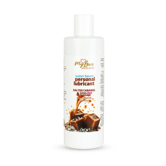 2в1 лубрикант та масажний гель - MyLove Aroma Series Intim&Massage Salted Caramel, 300 мл Sex Aura
