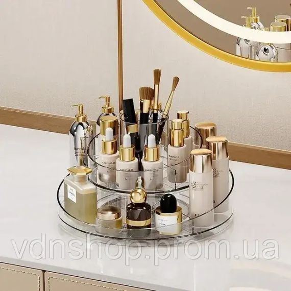 Органайзер для косметики, що обертається на 360 градусів, 2 рівні | Зображення 1