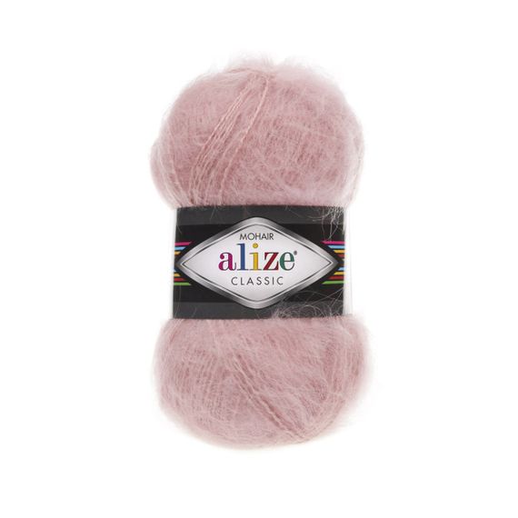 Пряжа Alize Mohair Classic 161 пудрова алізе мохер класік