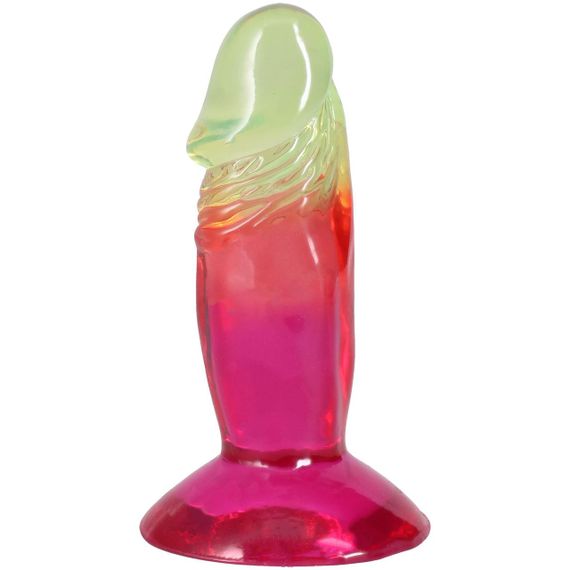 Дилдо Doc Johnson Crystal Jellies - 4.5 Inch Classic Dong - Rainbow Sex Aura