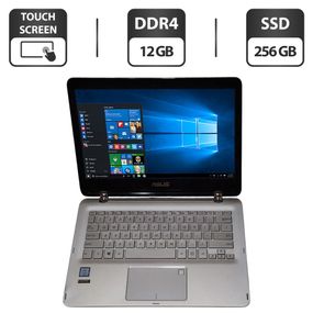 Ноутбук-трансформер Asus Q304UAK 2-in-1 / 13.3" (1920x1080) IPS Touch / Intel Core i5-7200U (2 (4) ядер по 2.5 - 3.1 GHz) / 12 GB DDR4 / 256 GB SSD / Intel HD Graphics 620 / WebCam б/у