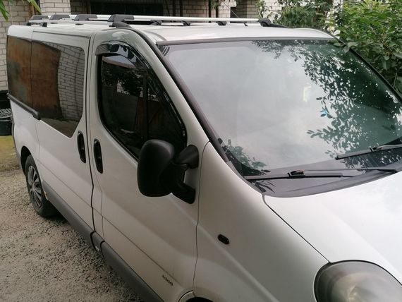 Перемички на рейлінги без ключа (2 шт) Сірий для Opel Vivaro 2001-2015 рр | Зображення 2