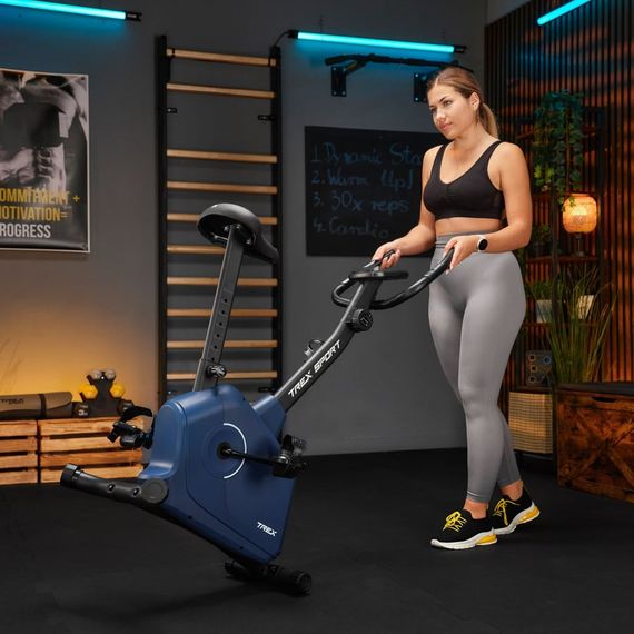 Велотренажер Trex Sport TX-380MB Rigon магнітний темно-синій | Зображення 8