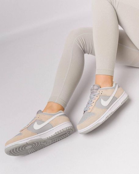 Женские кроссики SB Dunk Low PRM Grey Beige Suede , Вьетнам , весна/лето/осень | Зображення 4