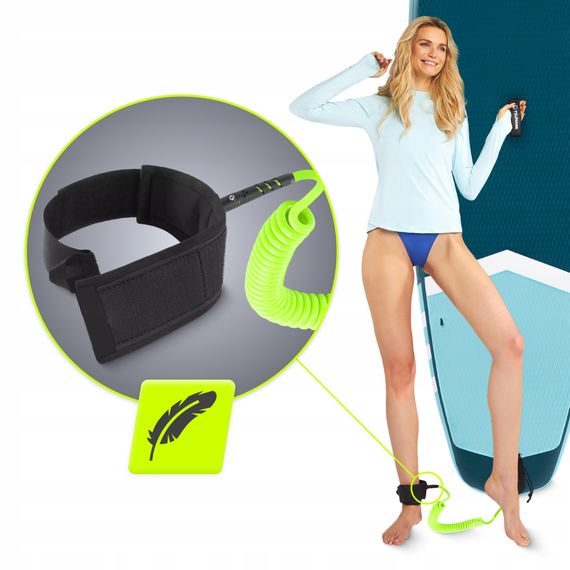 Ліш страхувальний для дошки TSUNAMI SUP-Leash Black/Green (P-5907739316479) | Зображення 3