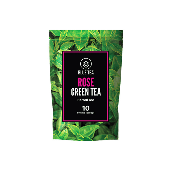 Зелений чай з трояндою  10 пірамідок Blue Tea 8906153094236