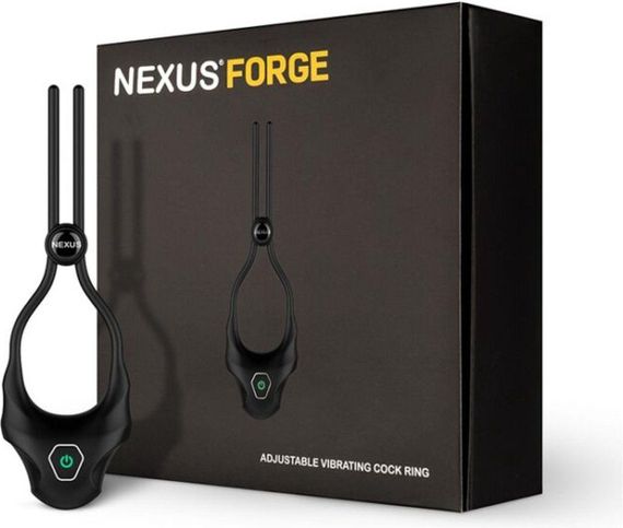 Ерекційне кільце Nexus FORGE Vibrating Adjustable Lasso Black з потужною вібрацією для чоловіків | Зображення 8