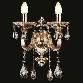 Бра настенное накладное хрустальное свеча классическое BCL-369W/2 E14