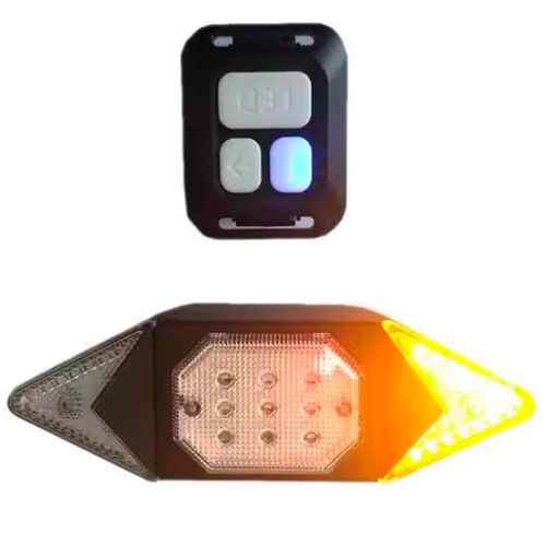 Задній габаритний велоліхтар з поворотами LY-6700, дистанційний пульт, ЗП micro USB, CR2032 | Зображення 1