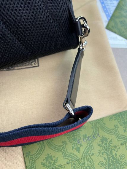 Нагрудна сiра сумка Gucci GG Gray c845 | Зображення 9