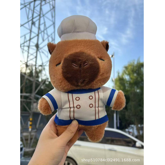 М'яка плюшева іграшка Капібара-Повар 26 см, чудовий подарунок для прихильників Капібари