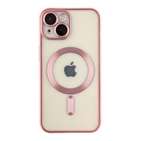 Чехол TPU Metallic Chrome з повним захистом камери with Magsafe для Iphone 14 Цвет Chrome Синій | Зображення 6