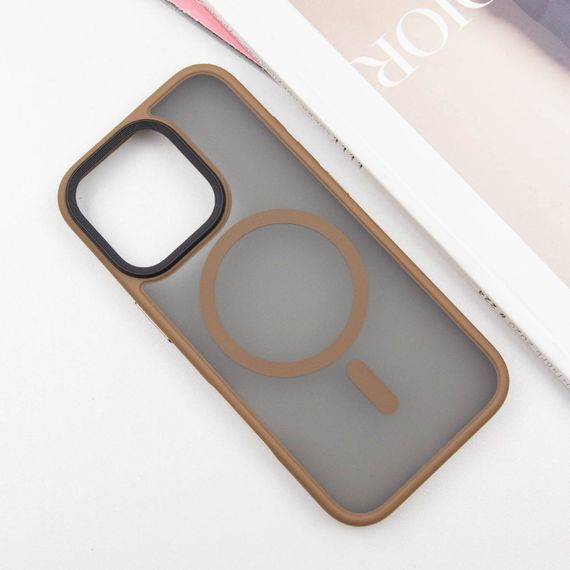 TPU+PC чехол Metal Buttons with MagSafe для Apple iPhone 16 Pro Max (6.9") Золотой | Зображення 1