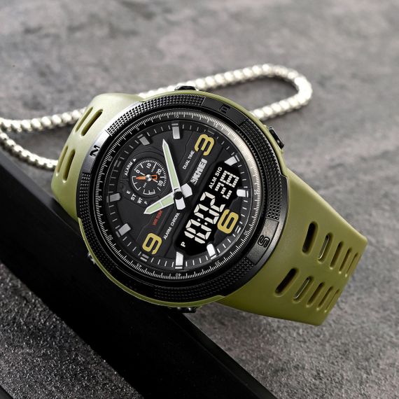 Годинник S2kmei 1655AGBK Army Green-Black | Зображення 3