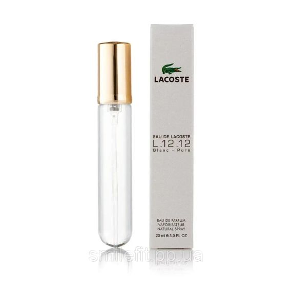 Чоловічий міні парфум Lacoste Eau De Lacoste L.12.12 Blanc — Pure 20 мл